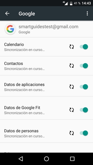 Su información será sincronizada