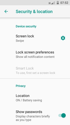 Scroll to and select Location