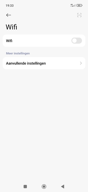 Schakel Wifi in