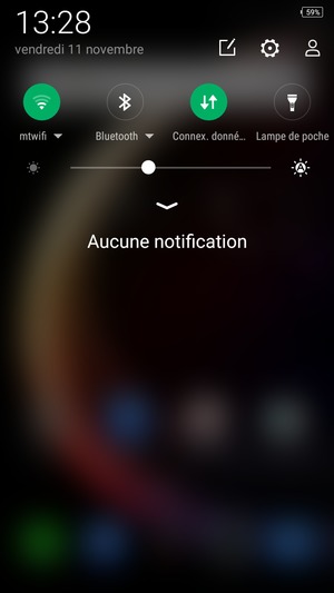 Déroulez à nouveau le menu du haut
