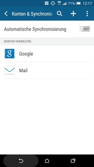 Wählen Sie Google