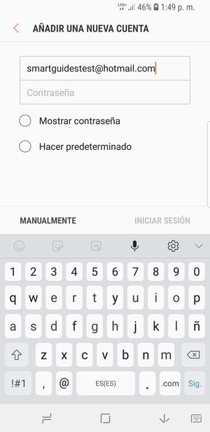 Introduzca su dirección de Hotmail y seleccione Sig.