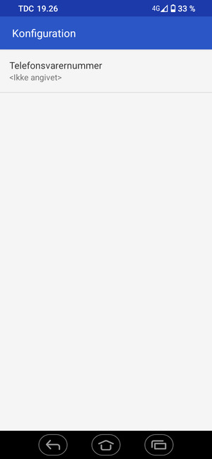 Vælg Telefonsvarernummer