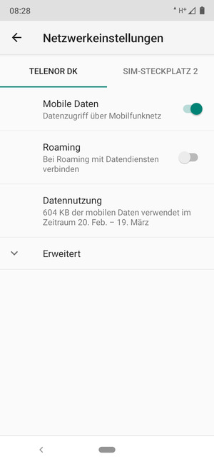 Wählen Sie Public und Erweitert