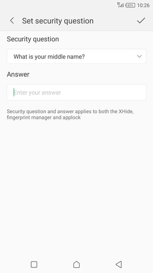 Select a security question