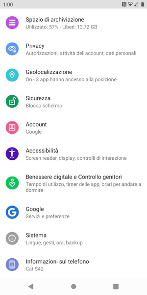 Scorri e seleziona Sicurezza