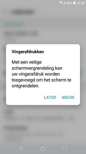 Selecteer LATER