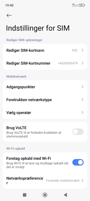 Vælg Vælg operatør