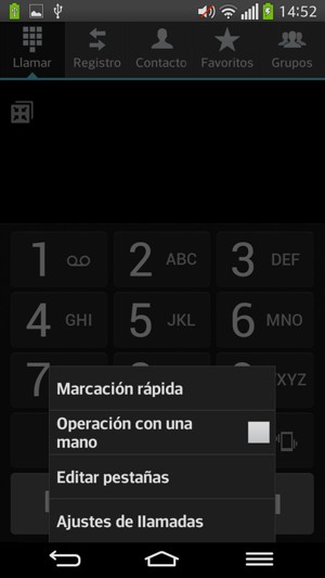 Seleccione Ajustes de llamadas