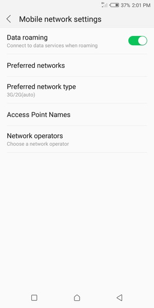Turn Data roaming on or off