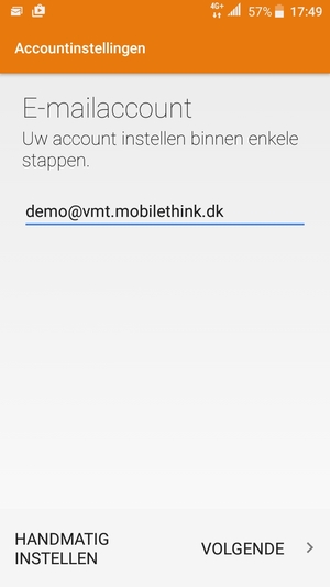 Voer uw e-mailadres in en selecteer VOLGENDE