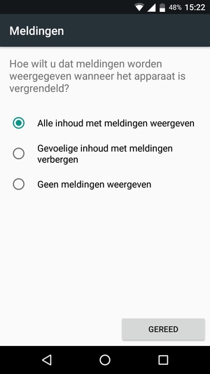 Selecteer uw voorkeursoptie en selecteer GEREED
