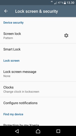 Your phone is now secure with a screen lock