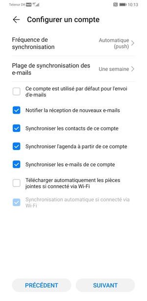 Sélectionnez SUIVANT