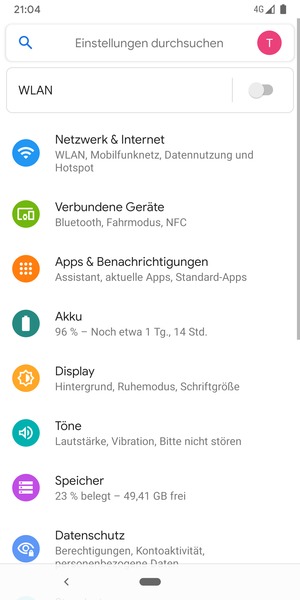 Wählen Sie Netzwerk & Internet