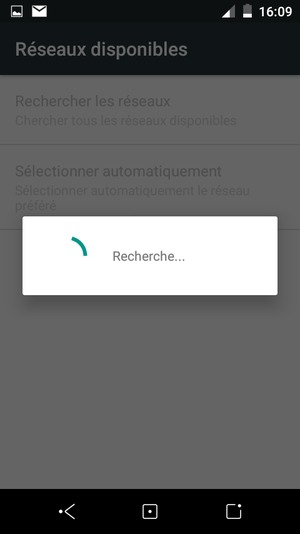 Veuillez attendre la fin de la recherche