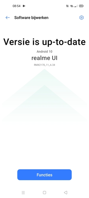 Als uw telefoon up-to-date is, zult u het volgende scherm zien