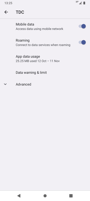 Turn Roaming on or off