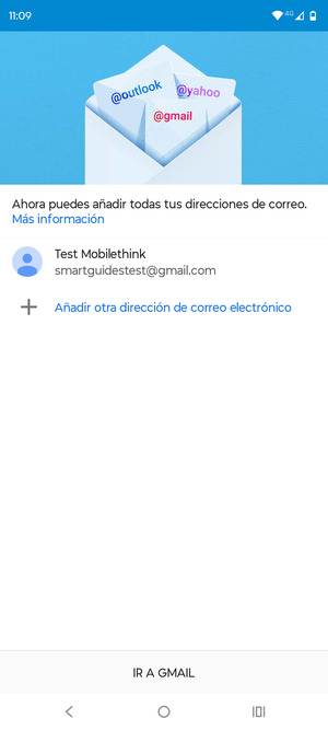 Seleccione IR A GMAIL