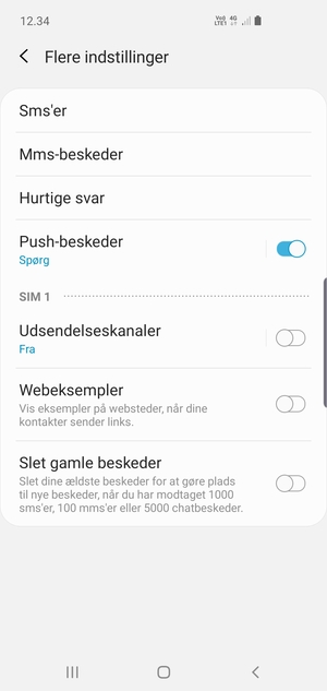 Vælg Sms'er