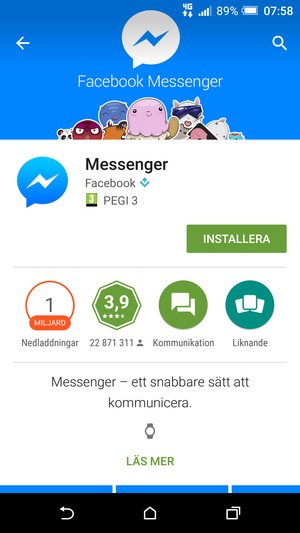 Välj INSTALLERA