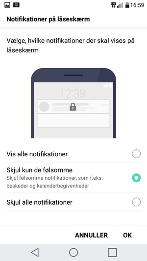 Vælg din foretrukne mulighed og vælg OK