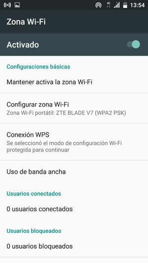El teléfono ha sido configurado para su uso como módem