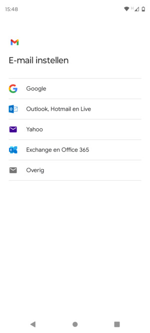 Selecteer Outlook, Hotmail en Live