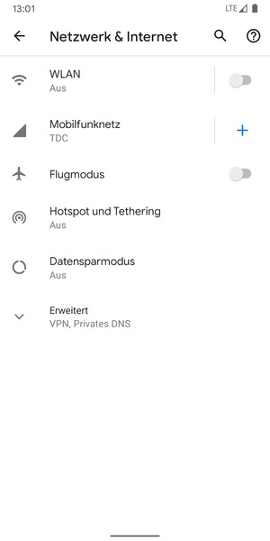 Wählen Sie Mobilfunknetz
