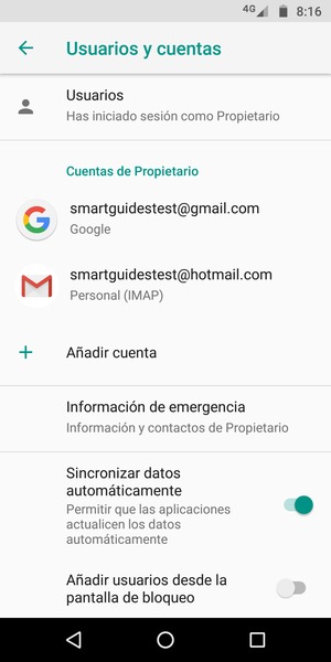 Seleccione su cuenta Google