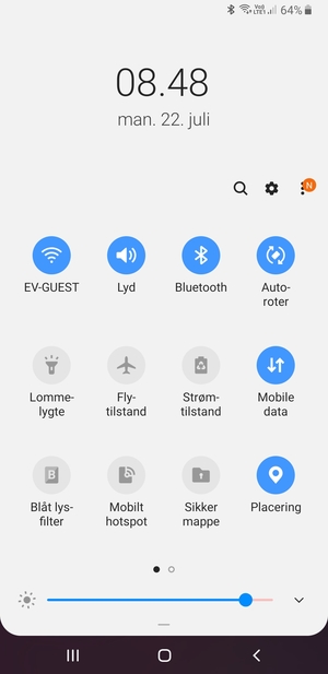 Slå Wi-Fi og Bluetooth fra
