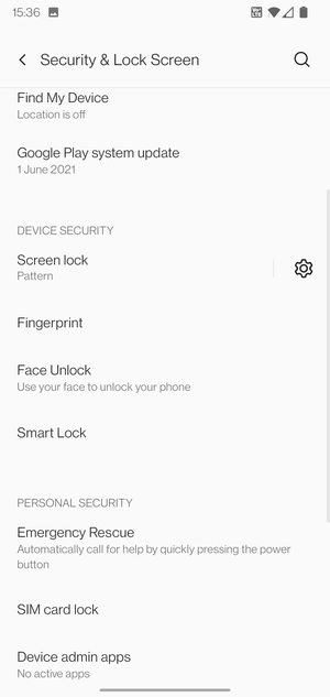 Select SIM card lock