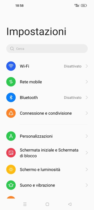 Seleziona Wi-Fi