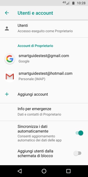Seleziona il tuo account Google