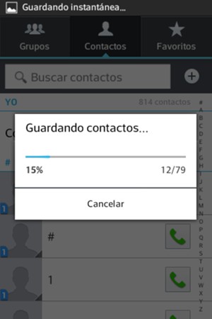 Sus contactos se guardarán en su cuenta de Google y se guardarán en su teléfono la próxima vez que Google sea sincronizado.