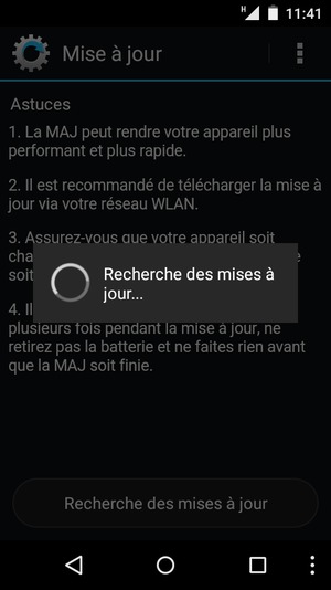 Veuillez attendre la fin de la recherche