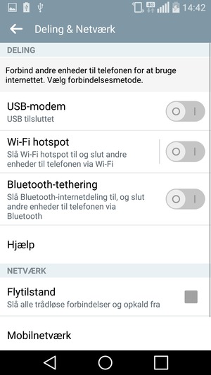 Vælg Mobilnetværk