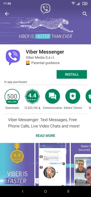 Select INSTALL
