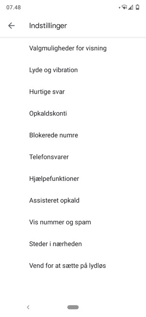 Vælg Telefonsvarer