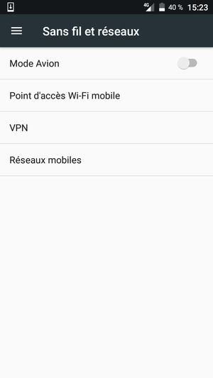 Sélectionnez Réseaux mobiles