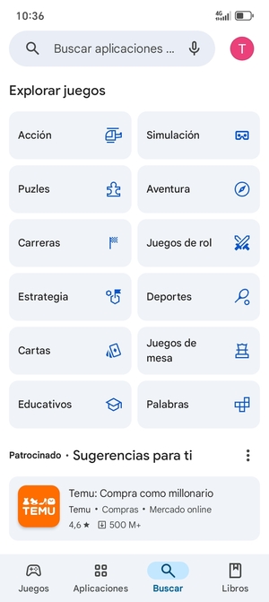Seleccione la barra de Búsqueda