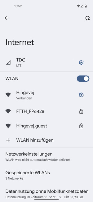 Sie sind nun mit dem WLAN-Netzwerk verbunden