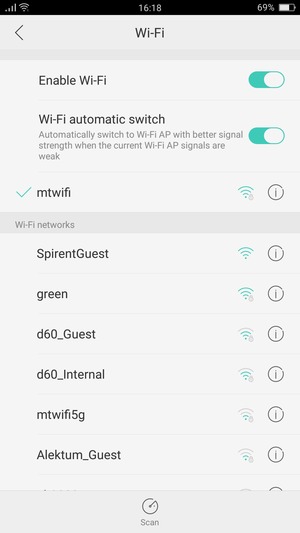 You are now connected to the Wi-Fi network