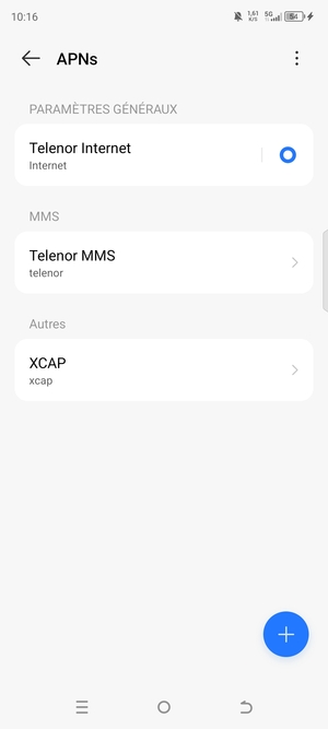 Sélectionnez le bouton du Menu