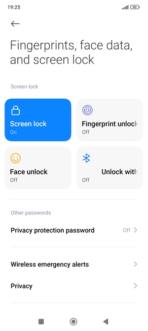 Your phone is now secure with a screen lock