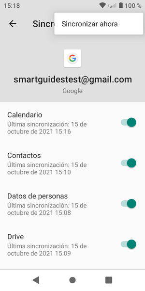 Seleccione Sincronizar ahora