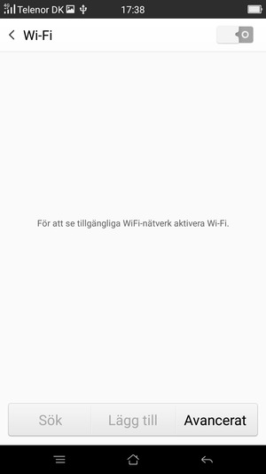 Aktivera Wi-Fi