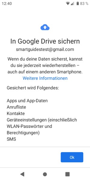 Wählen Sie OK