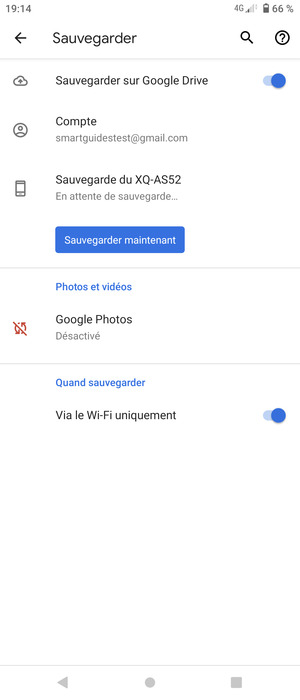 Sélectionnez Compte