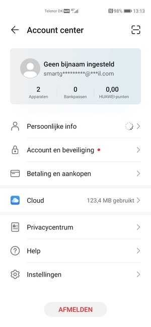 Selecteer Cloud